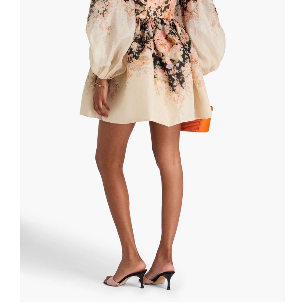 Zimmermann Floral Cream and Pink Dress